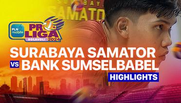 Putra: Surabaya Samator vs Palembang Bank SumselBabel - Highlights | PLN Mobile Proliga 2025
