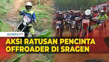 Ratusan Rider Motor Trail Jelajahi dan Taklukkan Jalur Ekstrem di Sragen