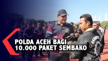 Polda Aceh Bagikan Paket Sembako