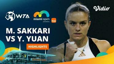 Maria Sakkari vs Yue Yuan - Highlights | WTA Miami Open 2024
