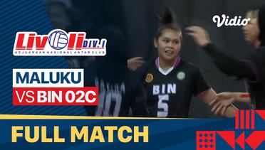 Full Match | Maluku vs BIN 02C | Livoli Divisi 1 Putri 2022