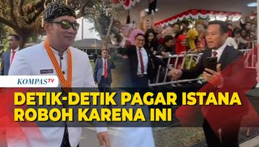 Detik-detik Pagar Istana Roboh Usai Emak-emak Minta Selfie Sama Ridwan Kamil