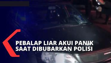Polisi Ditabrak Pengendara Mobil Saat Bubarkan Aksi Balap Liar di Jalan Asia Afrika Jakarta!