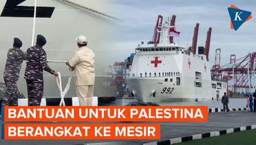 Momen Menhan Prabowo Lepas KRI dr Radjiman untuk Kirim Bantuan ke Gaza