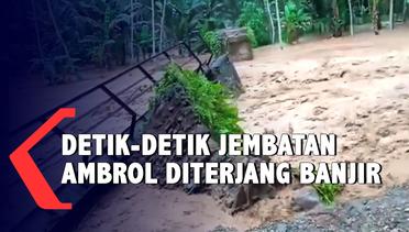 Jembatan Ambrol Diterjang Banjir Di Banyuwangi