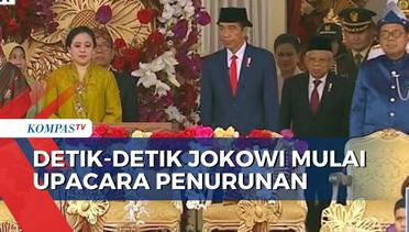 Detik-Detik Jokowi Menuju Mimbar Kehormatan saat Upacara Penurunan Bendera