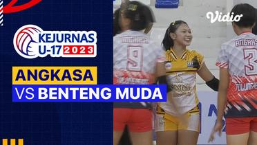 Putri: Angkasa vs Benteng Muda Tangerang - Full Match | Kejurnas Bola Voli Antarklub U-17 2023