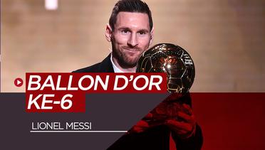 Lionel Messi Raih Ballon d'Or Ke-6