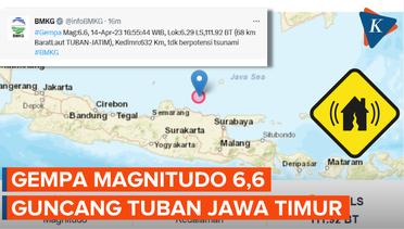 Gempa Magnitudo 6,6 Guncang Tuban Jawa Timur, Tidak Berpotensi Tsunami