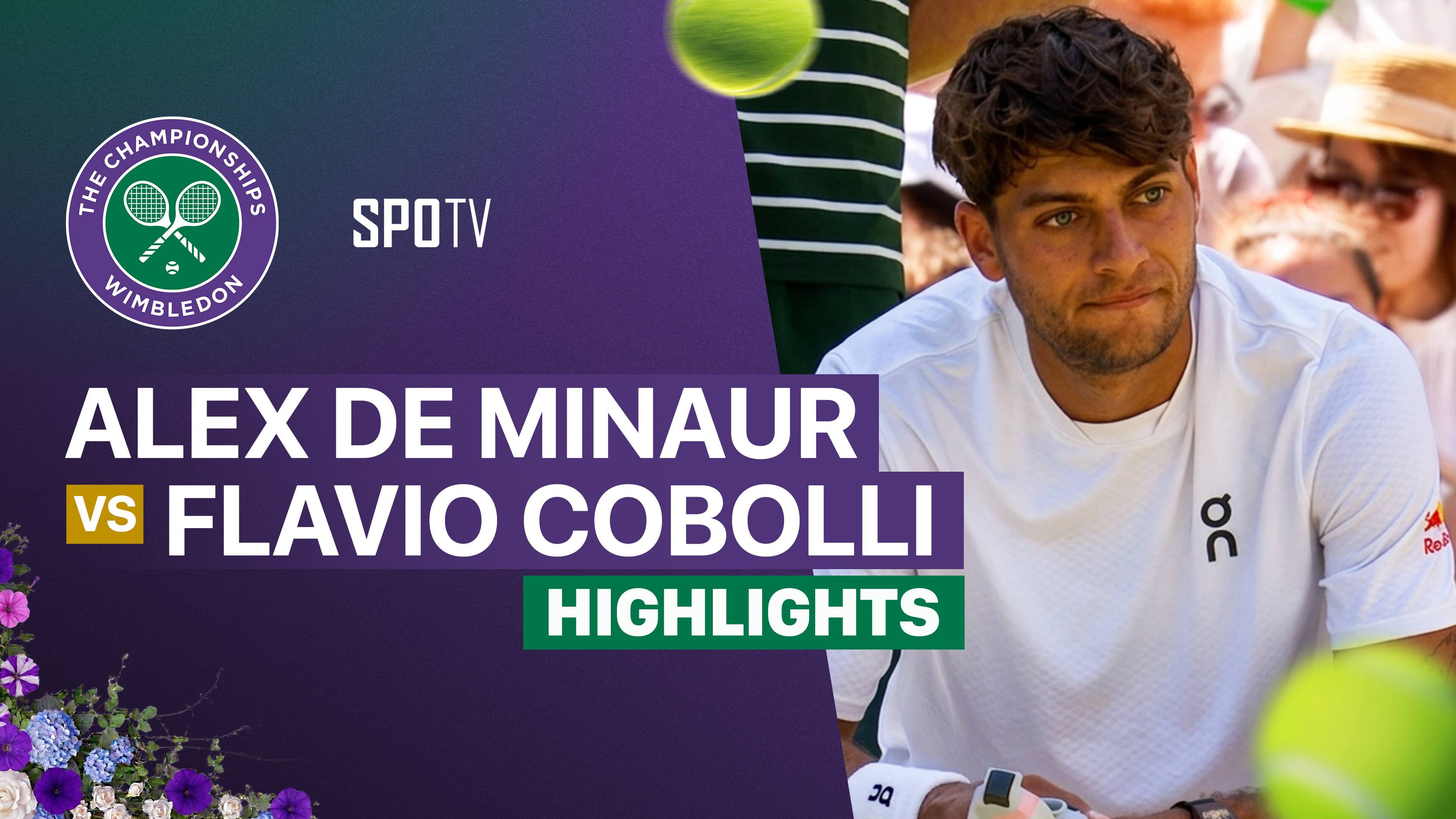 Alex de Minaur vs Flavio Cobolli - Gentlemen's Singles Fourth Round | Wimbledon 2026