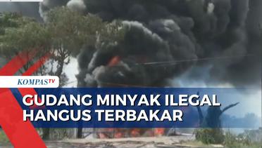 Kebakaran Gudang Minyak Ilegal di Sumatera Selatan, 3 Mobil di Lokasi Ikut Hangus Terbakar