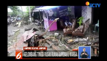 Puluhan Rumah Warga di Lampung Selatan Rusak Diterjang Gelombang Tinggi - Liputan 6 Siang