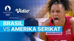 Brasil vs Amerika Serikat - Semifinal - Bola Voli Putri - Highlights | Olympic Games Paris 2024