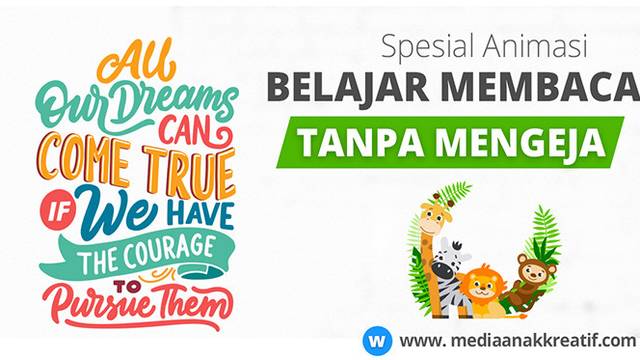 BELAJAR MEMBACA DENGAN ALAT BANTU GAMBAR UNTUK ANAK PAUD, TK DAN SD