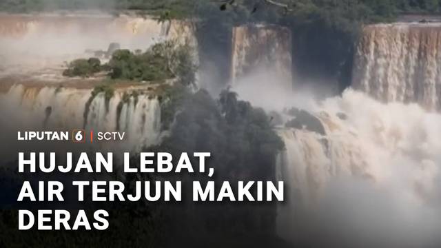 Hujan Lebat, Air Terjun Makin Deras | Liputan 6