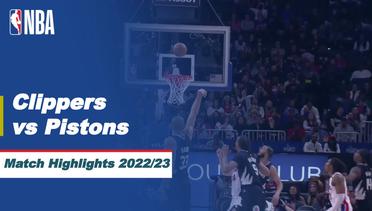 Match Highlights |  Los Angeles Clippers vs Detroit Pistons | NBA Regular Season 2022/23