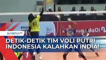 Detik-Detik Kemenangan Tim Voli Putri Indonesia Kalahkan India di Penyisihan Grup AVC Challenge Cup