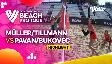 Highlights |  Muller/Tillmann (GER) vs Pavan/Bukovec (CAN) | Beach Pro Tour Elite 16 Doha, Qatar 2023