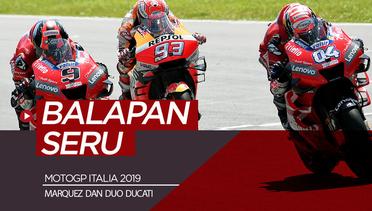 Pertarungan Seru Marquez dengan Duo Ducati di MotoGP Italia