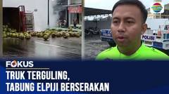 Truk Bermuatan Tabung Elpiji Terguling di Klaten, Diduga Ban Kendaraan Alami Selip | Fokus