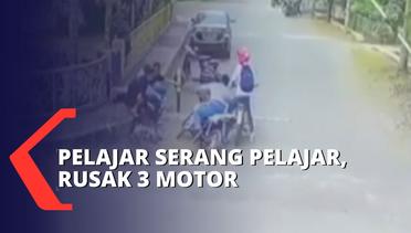 Video Aksi Penyerangan Pelajar di Kabupaten Bandung Terekam CCTV!