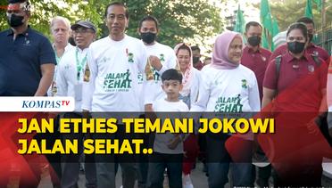 Momen Jan Ethes Temani Jokowi Saat Jalan Sehat: Ngaku Takut Barongsai