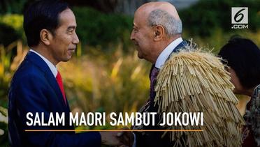 Jokowi Disambut Salam Tradisi Maori di Selandia Baru