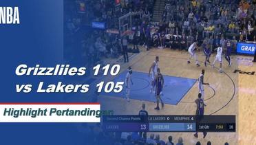 NBA I Cuplikan Pertandingan : Grizzlies 110 vs  Lakers 105