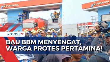 Bau BBM Menyengat, Warga Karawang Jabar Unjuk Rasa di Depo Pertamina Cikampek!