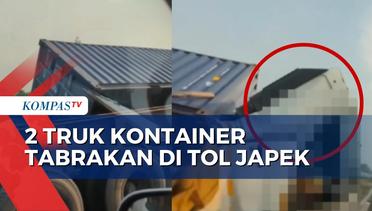 Kronologi 2 Truk Kontainer Tabrakan di Tol Jakarta-Cikampek KM 53