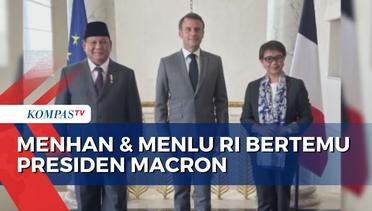 Prabowo dan Retno Marsudi Gelar Pertemuan Tertutup dengan Emmanuel Macron