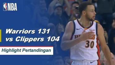 NBA | Cuplikan Hasil Pertandingan : Warriors 131 Vs Clippers 104