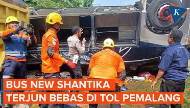 Kronologi Kecelakaan Bus New Shantika yang Terjun Bebas di Tol Pemalang