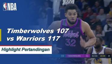 NBA I Cuplikan Pertandingan : Warriors 117 vs Timberwolves 107