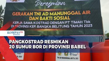 Pangkostrad Resmikan 20 Sumur Bor di Kep. Bangka Belitung