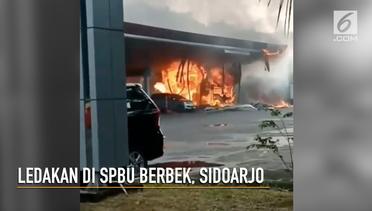Detik-detik SPBU di Sidoarjo Meledak dan Terbakar