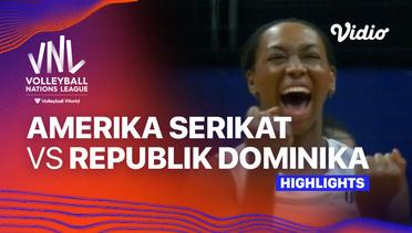 Amerika Serikat vs Republik Dominika - Highlights | Women's Volleyball Nations League 2024