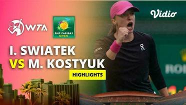 Semifinal: Iga Swiatek vs Marta Kostyuk - Highlights | WTA BNP Paribas Open 2024