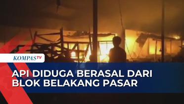 Kebakaran Melanda Pasar Leuwiliang Bogor, Empat Blok Kios Ludes Terbakar!