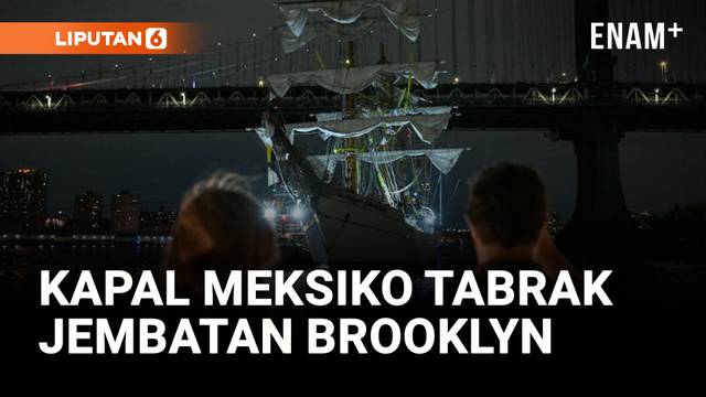 Kapal Besar Meksiko Menabrak Jembatan Brooklyn, Dua Orang Tewas
