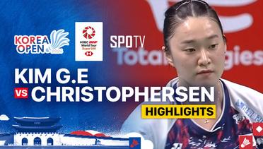 Kim Ga Eun (KOR) vs Line Christophersen (DEN) - Highlights | Korea Open 2024 - Women's Singles