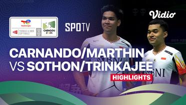 Leo Rolly Carnando/Daniel Marthin (INA) vs Sirawit Sothon/Natthapat Trinkajee (THA) - Highlights | Thomas Cup Chengdu 2024 - Men's Doubles