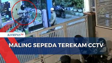 2 Orang Pencuri Sepeda Terekam CCTV di Kawasan Jetis Wetan Surabaya