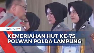 Atraksi Bela Diri Mewarnai Perayaan HUT ke-75 Polwan Polda Lampung
