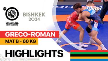Mat B - Paris 2024 Qualification Rounds Greco-Roman 60kg - Full Match | UWW Asian Olympic Games Qualifiers 2024