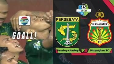 Goal Sundulan Keras Osvaldo - Persebaya 1 vs 0 Bhayangkara FC | Go-Jek Liga 1 bersama Bukalapak