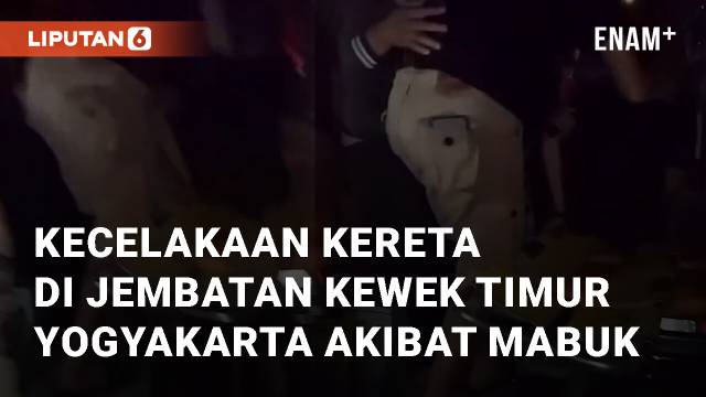 Viral Kecelakaan Kereta di Jembatan Kewek Timur Yogyakarta AKibat Mabuk