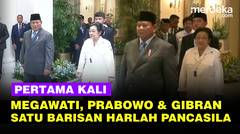 Kejutan Megawati Pertama Kali Bareng Prabowo-Gibran, Satu Barisan Upacara Harlah Pancasila
