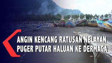 Angin Kencang Ratusan Nelayan Puger Putar Haluan ke Dermaga