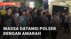 Detik-detik Massa Datangi Polsek Kalirejo Lampung Tengah Dengan Amarah